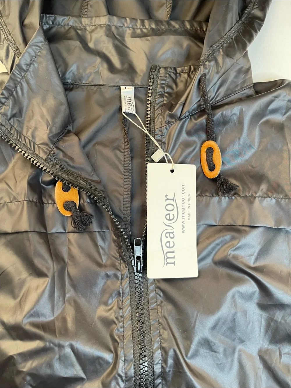 Meaneor Lightweight Hooded Raincoat / Windbreaker Jacket Women's Size Large